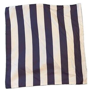 Lot Of 2 18 in x 18 in Navy Blue & White Striped Throw Pillowcase